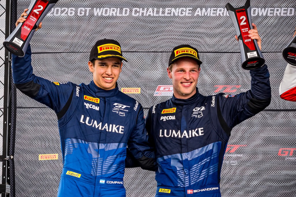 Frederik Schandorff på podiet i GTWC America-debut
(Foto: AF Corse)